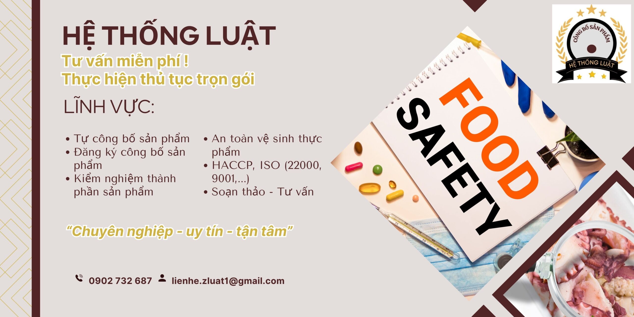 [HỆ THỐNG LUẬT] – Hỗ trợ trọn gói đăng ký bản công bố cho sản phẩm thực phẩm chức năng mới tại địa điểm phường Vĩnh Phước, Cần Thơ - Ảnh 1